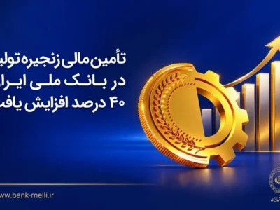 تأمین مالی زنجیره تولید در بانک ملی ایران ۴۰درصد افزایش یافت